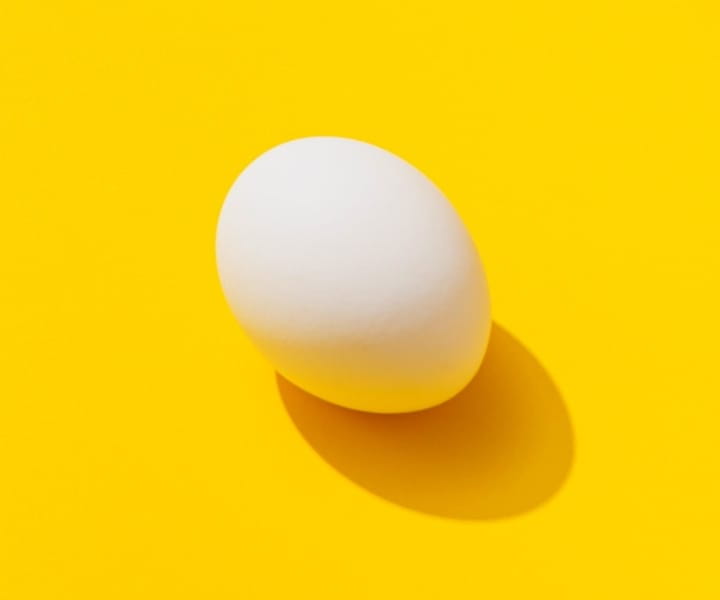 Egg on a yellow background